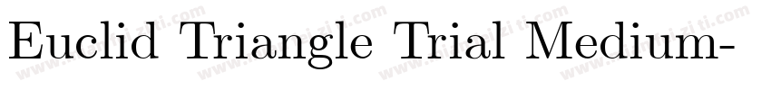 Euclid Triangle Trial Medium字体转换